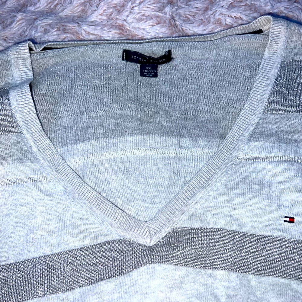 Tommy Hilfiger, gray and silver sweater